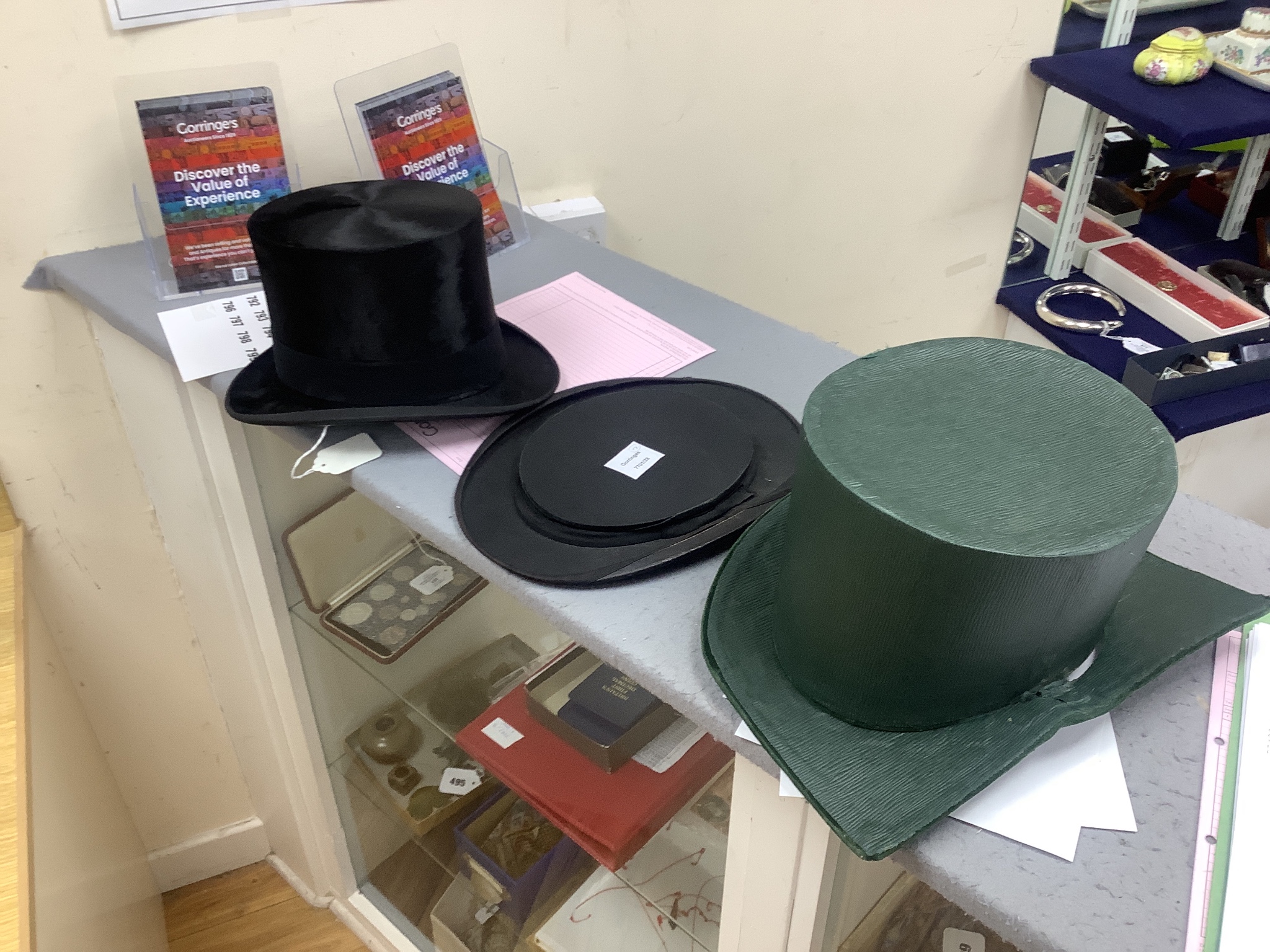 A top hat by Wodrow of London, together with an opera hat